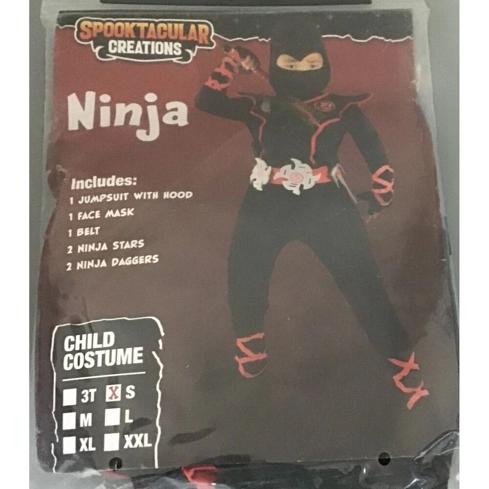 NINJA Costume CHILD SMALL Halloween Spooktacular Creations NIP